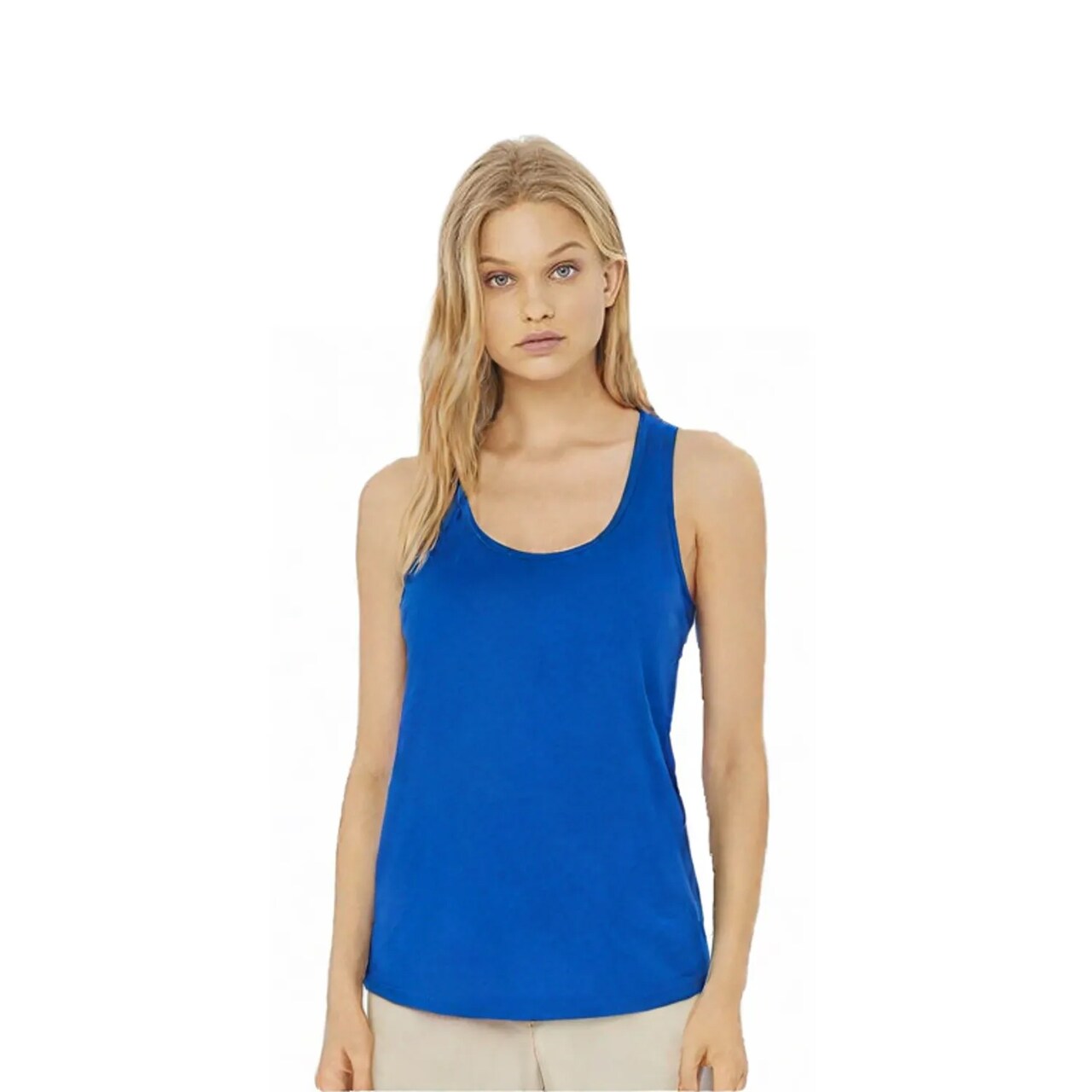 BELLA + CANVAS Women’s Jersey Racerback Crewneck Tank Top 6008 – Lightweight Sleeveless Tee for Casual Wear